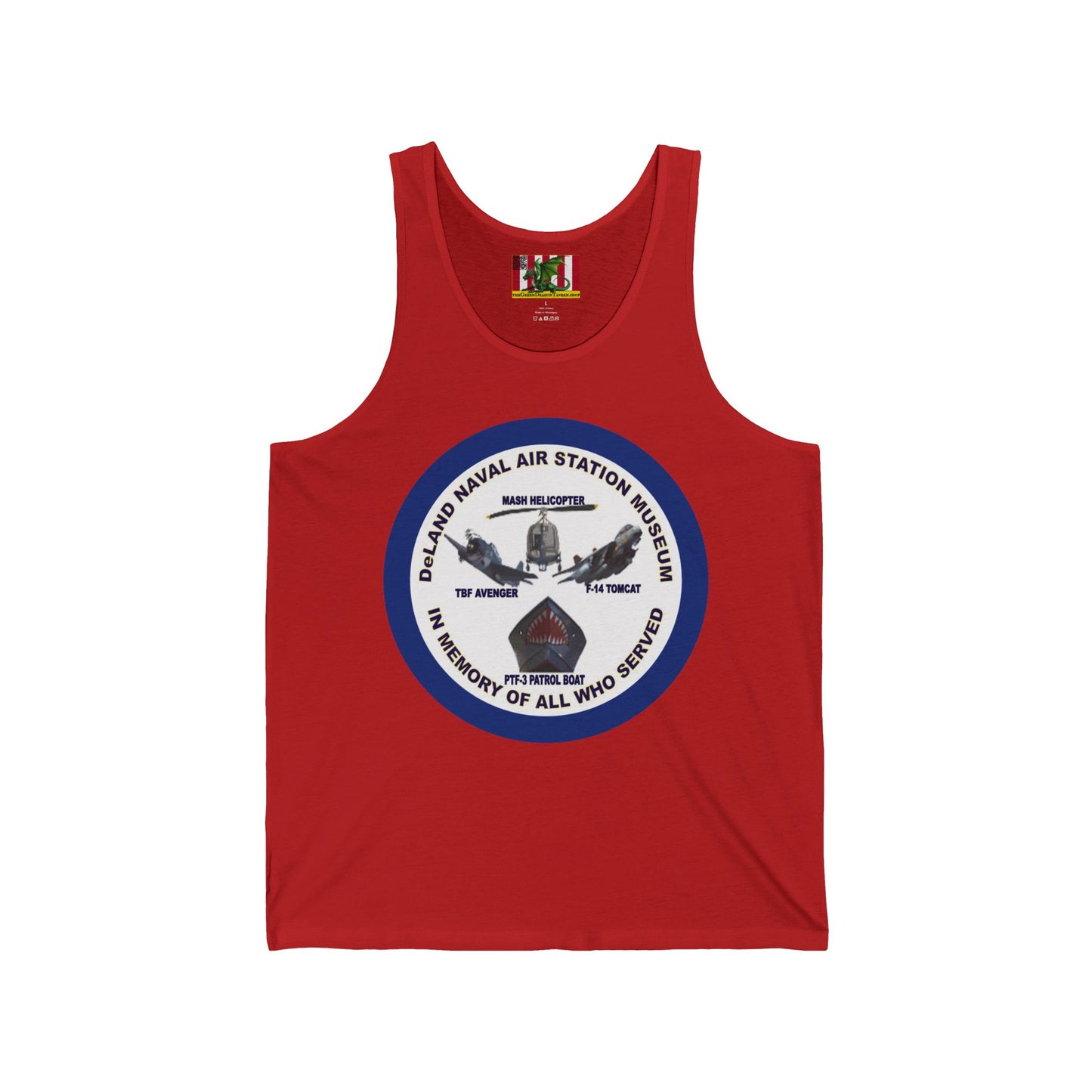 DNASM Student Art Navy Frame Unisex Jersey Tank Top by theGreenDragonTavern.shop