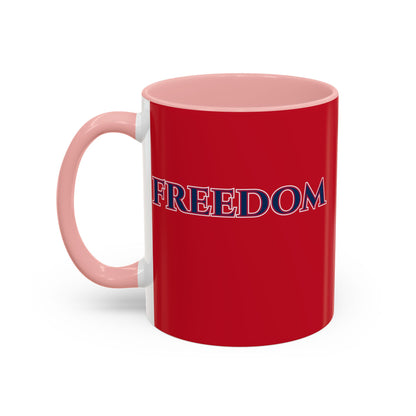 Freedom, Red Accent Mug by theGreenDragonTavern.shop