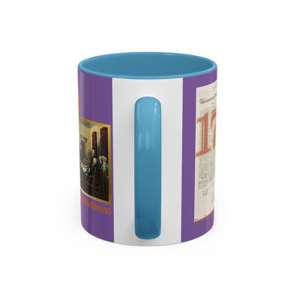 Declaration of Independence Light Purple Accent Mug by theGreenDragonTavern.shop
