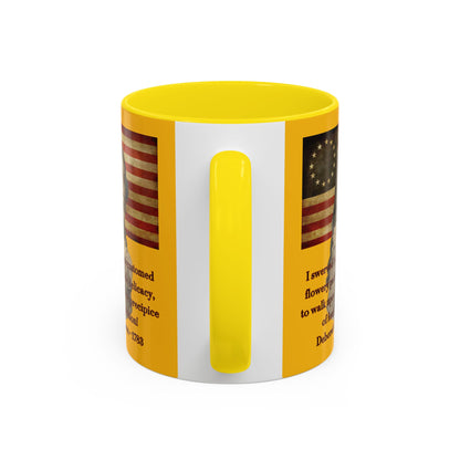 Deborah Sampson, America's Mulan Yellow Accent Mug by theGreenDragonTavern.shop