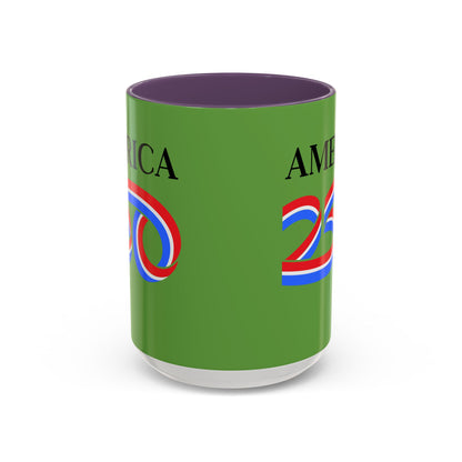 America 250 Green Accent Mug by theGreenDragonTavern.shop
