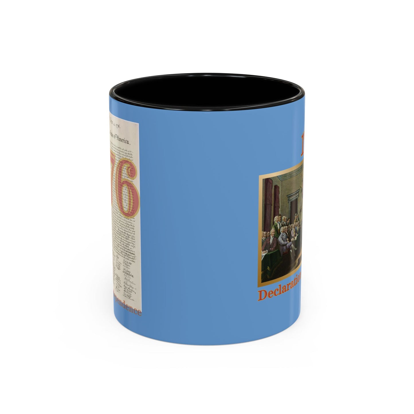 Declaration of Independence Light Blue Accent Mug by theGreenDragonTavern.shop