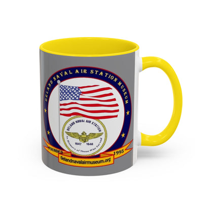 DeLand Naval Air Station Museum Grey Accent Mug by theGreenDragonTavern.shop