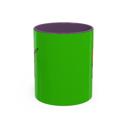 Hula Girl Packin' Heat Light Green Accent Mug by theGreenDragonTavern.shop