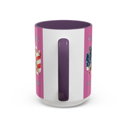 Vendetta, "Give me liberty, or give me death!" Pink Accent Mug by theGreenDragonTavern.shop
