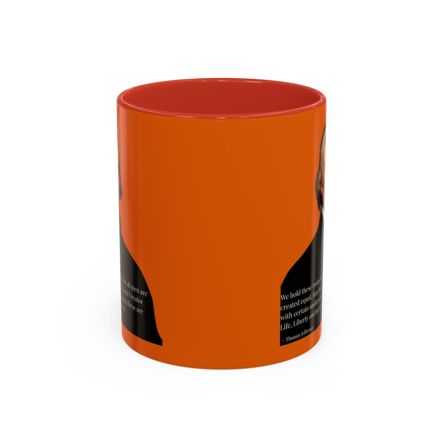 We hold these truths to be self-evident Orange Accent Mug by theGreenDragonTavern.shop