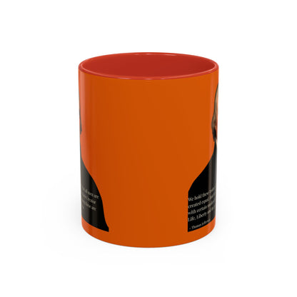 We hold these truths to be self-evident Orange Accent Mug by theGreenDragonTavern.shop