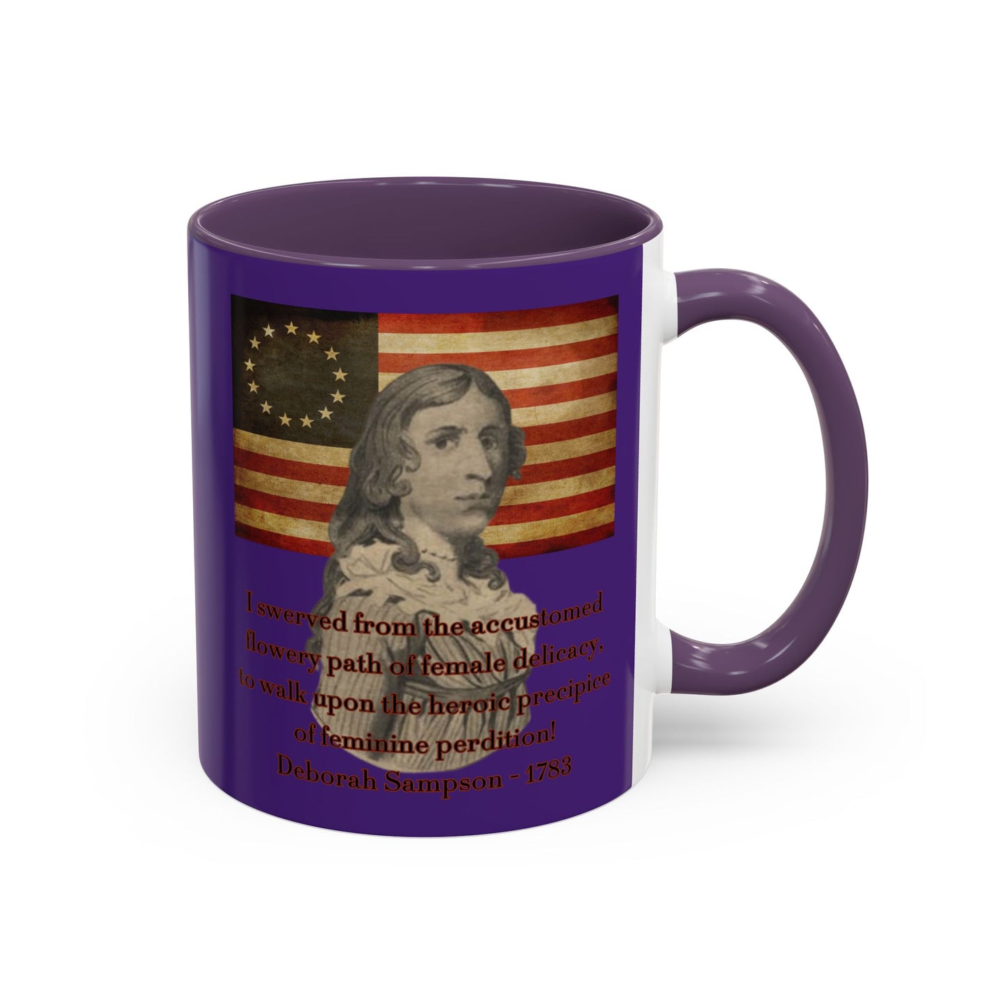 Deborah Sampson, America's Mulan Dark Purple Accent Mug by theGreenDragonTavern.shop