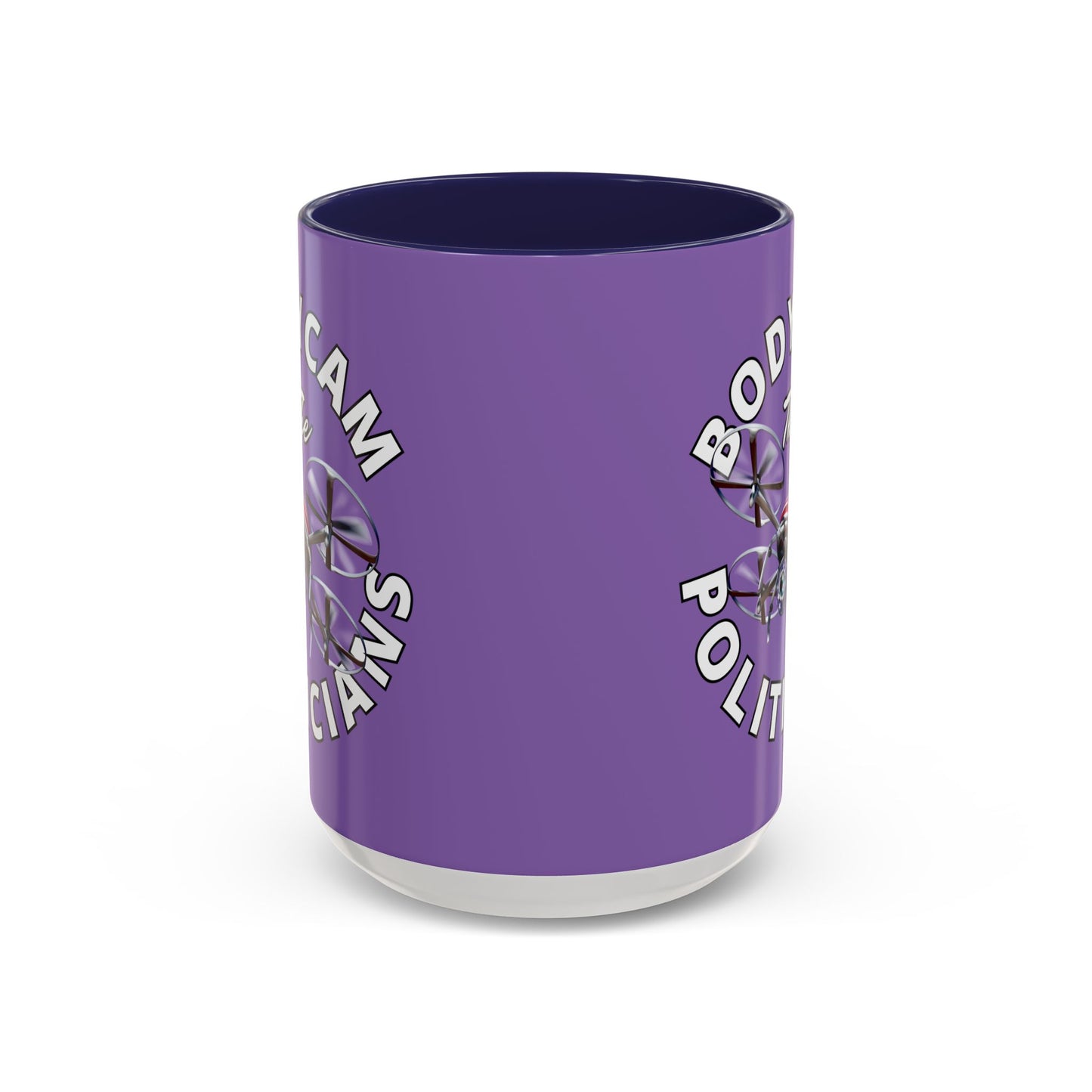 Bodycam the Politicians Drone Light Purple Accent Mug by theGreenDragonTavern.shop
