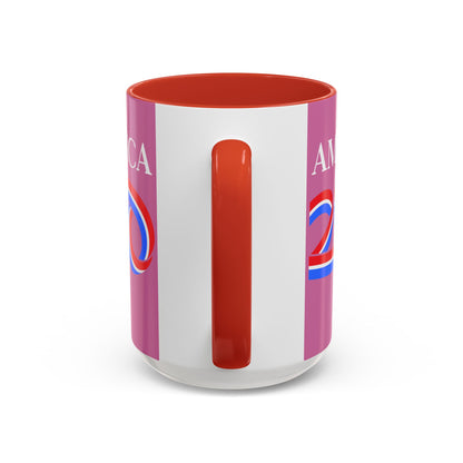 America 250 Pink Accent Mug by theGreenDragonTavern.shop
