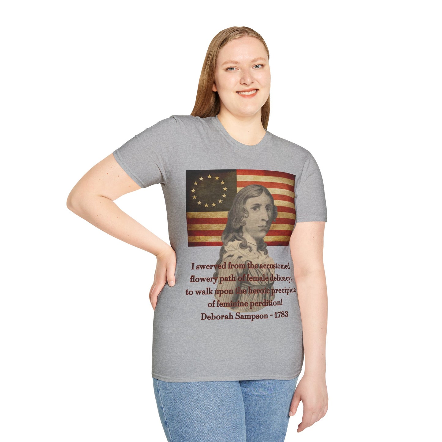 Deborah Sampson, America's Mulan Light colors Unisex T-Shirt by theGreenDragonTavern.shop