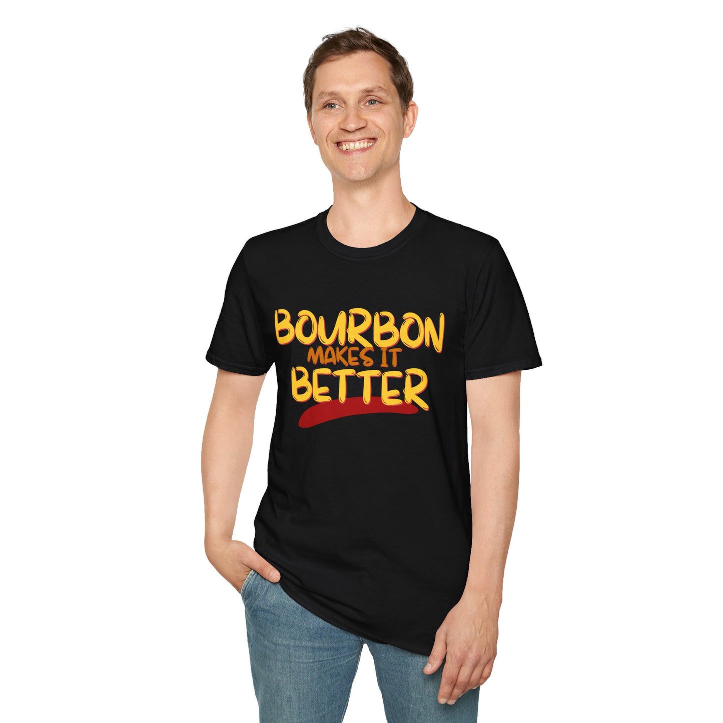 Bourbon makes it better DKcolors Unisex T-Shirt by theGreenDragonTavern.shop