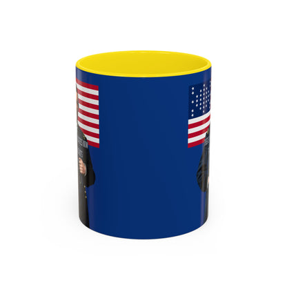 "Traitors and Patriots" Ulysses Grant Dark Blue Accent Mug by theGreenDragonTavern.shop