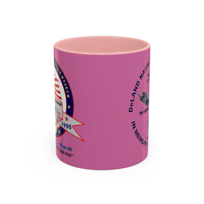DNASM 2-sided, Founding & Student Art Pink Accent Mug by theGreenDragonTavern.shop