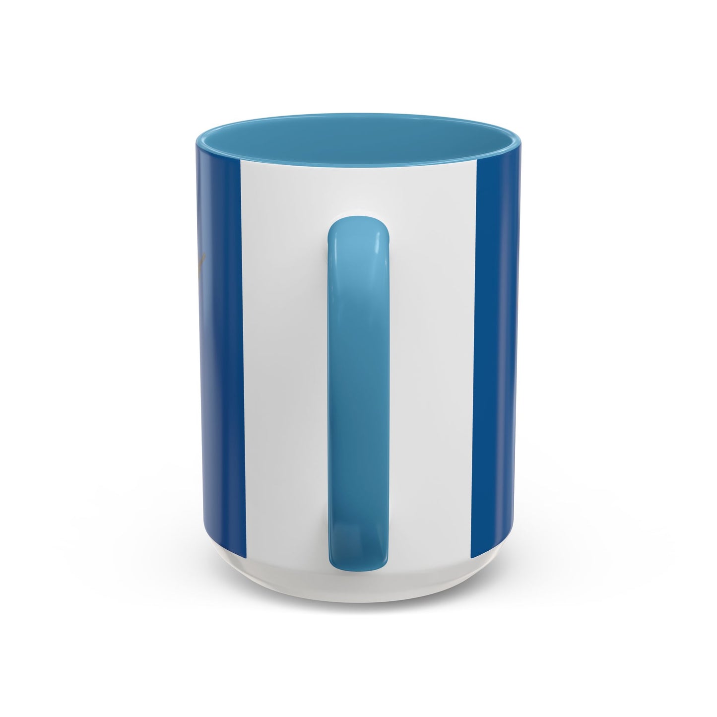 Hula Girl Packin' Heat Dark Blue Accent Mug by theGreenDragonTavern.shop