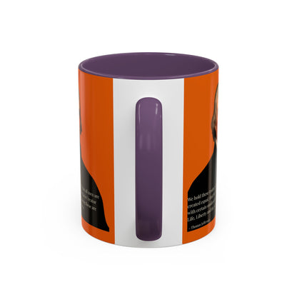 We hold these truths to be self-evident Orange Accent Mug by theGreenDragonTavern.shop
