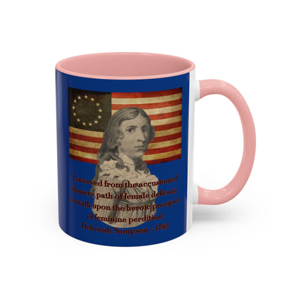Deborah Sampson, America's Mulan Dark Blue Accent Mug by theGreenDragonTavern.shop