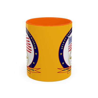 DeLand Naval Air Station Museum Yellow Accent Mug by theGreenDragonTavern.shop