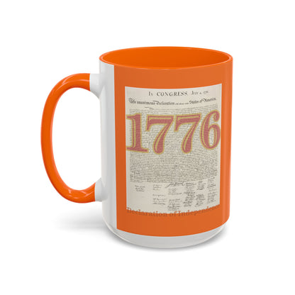 Declaration of Independence Orange Accent Mug by theGreenDragonTavern.shop