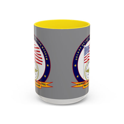 DeLand Naval Air Station Museum Grey Accent Mug by theGreenDragonTavern.shop