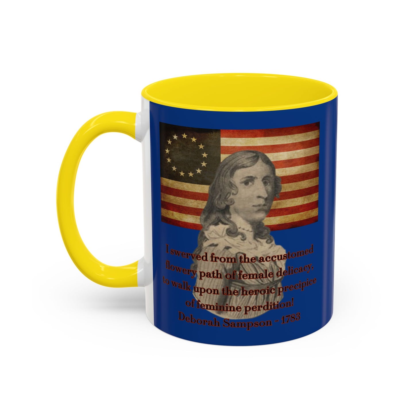 Deborah Sampson, America's Mulan Dark Blue Accent Mug by theGreenDragonTavern.shop