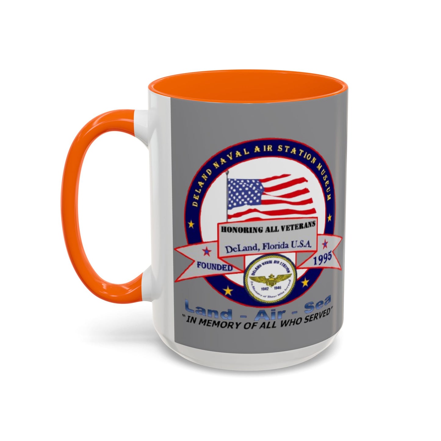 DNASM 2-sided, Founding & Student Art w/WhiteBG Grey Accent Mug by theGreenDragonTavern.shop