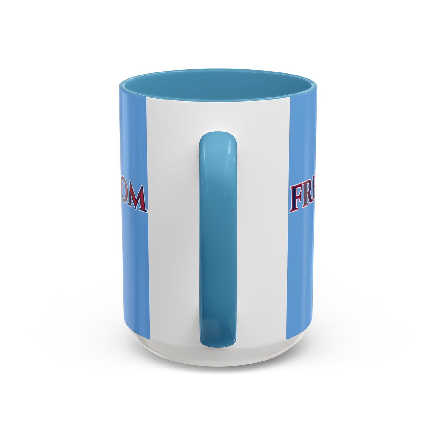 Freedom, Light Blue Accent Mug by theGreenDragonTavern.shop