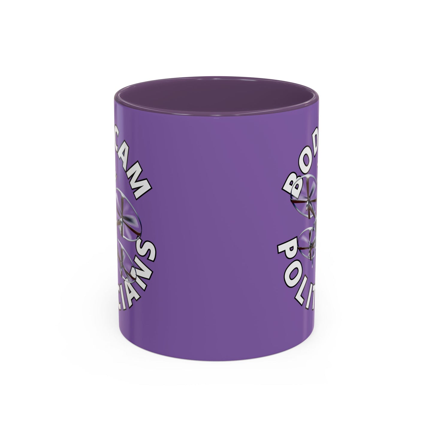 Bodycam the Politicians Drone Light Purple Accent Mug by theGreenDragonTavern.shop