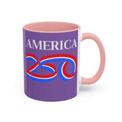 America 250 Light Purple Accent Mug by theGreenDragonTavern.shop