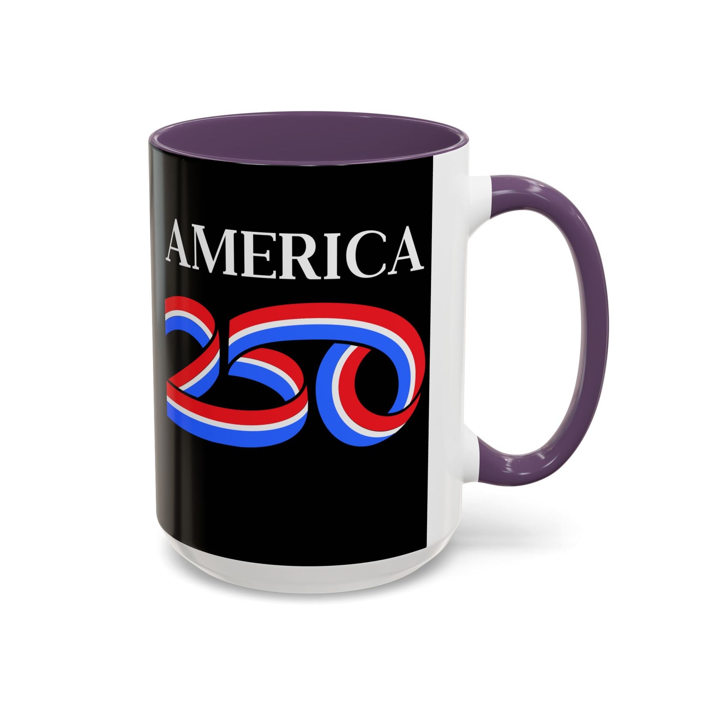 America 250 Black Accent Mug by theGreenDragonTavern.shop