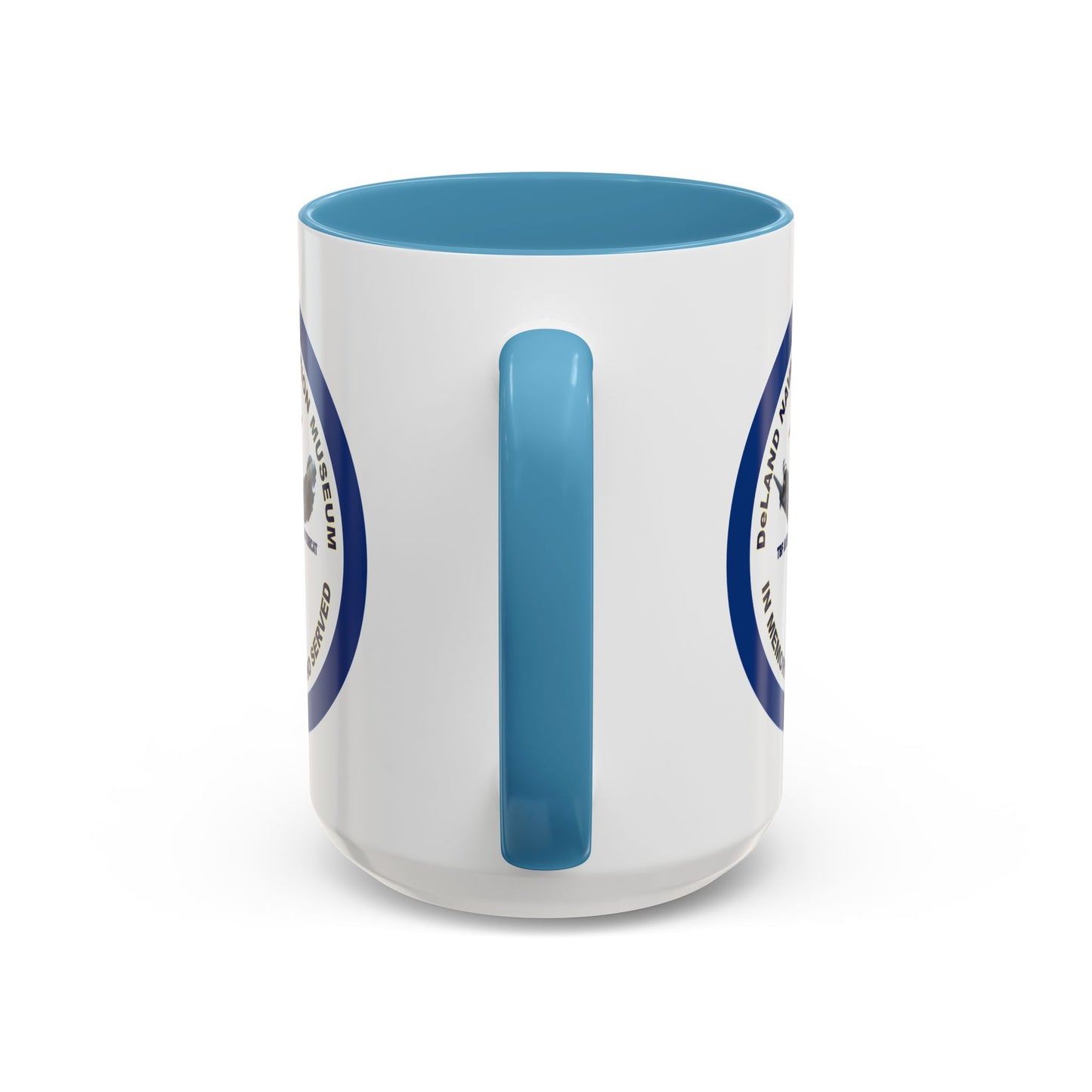 DNASM Student Art Navy Frame White Accent Mug by theGreenDragonTavern.shop