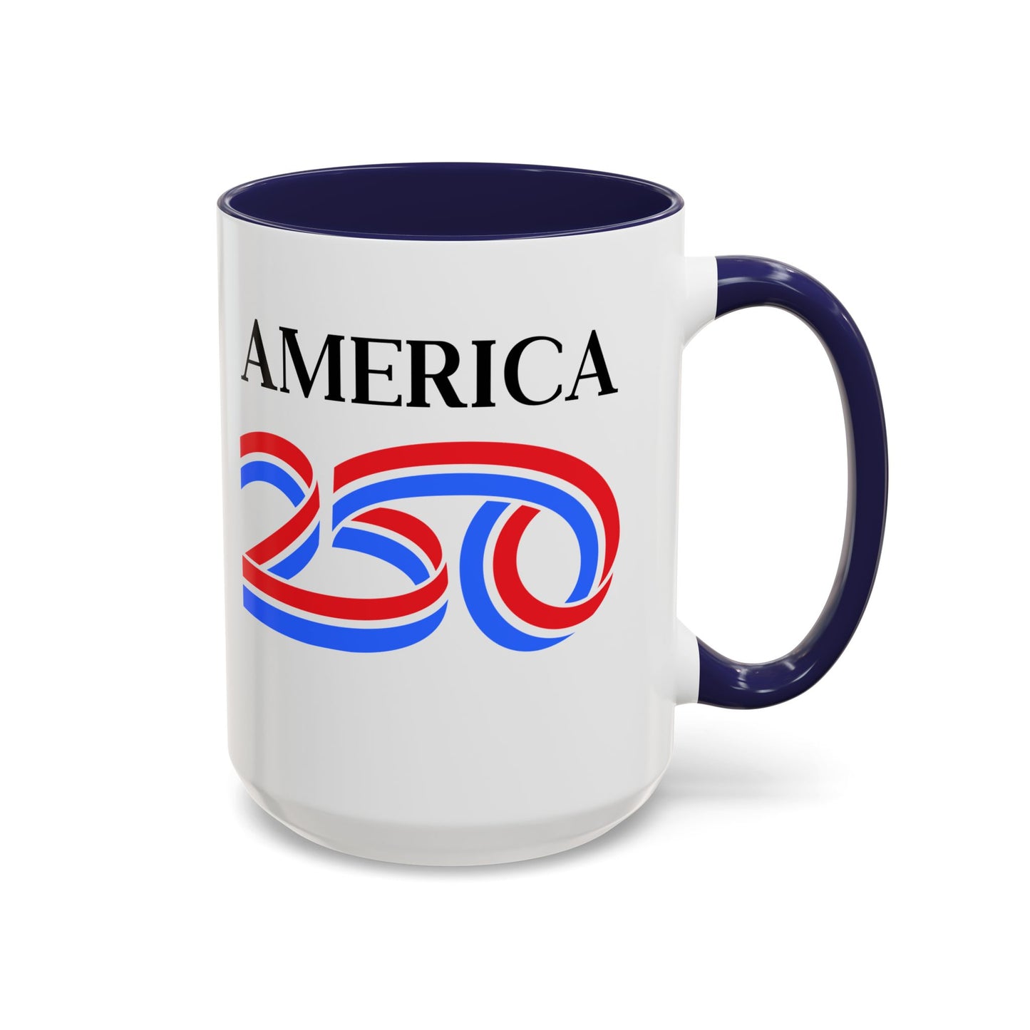 America 250 White Accent Mug by theGreenDragonTavern.shop