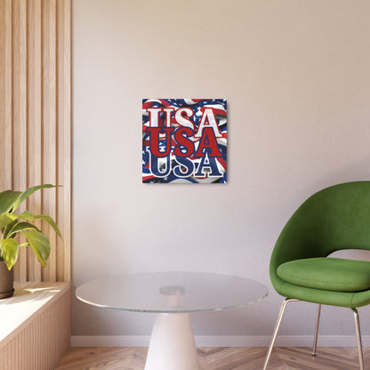 USA! USA! USA Red Center Metal Art Sign by theGreenDragonTavern.shop
