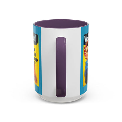 I Am Woman Watch Me Vote Rosie Turquoise Accent Mug by theGreenDragonTavern.shop