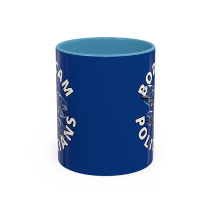 Bodycam the Politicians Drone Dark Blue Accent Mug by theGreenDragonTavern.shop