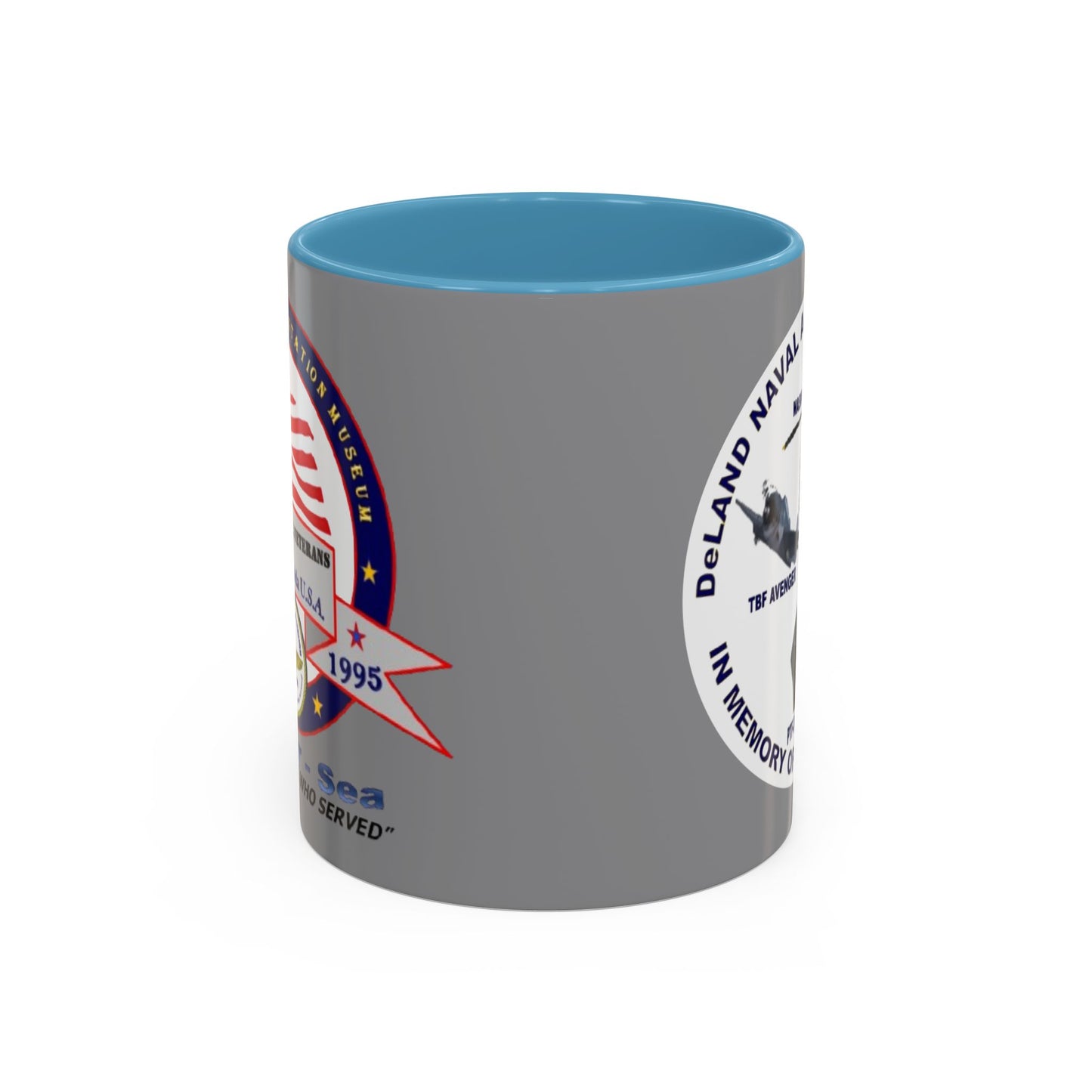 DNASM 2-sided, Founding & Student Art w/WhiteBG Grey Accent Mug by theGreenDragonTavern.shop