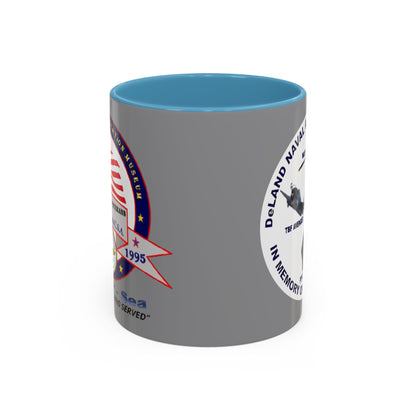 DNASM 2-sided, Founding & Student Art w/WhiteBG Grey Accent Mug by theGreenDragonTavern.shop