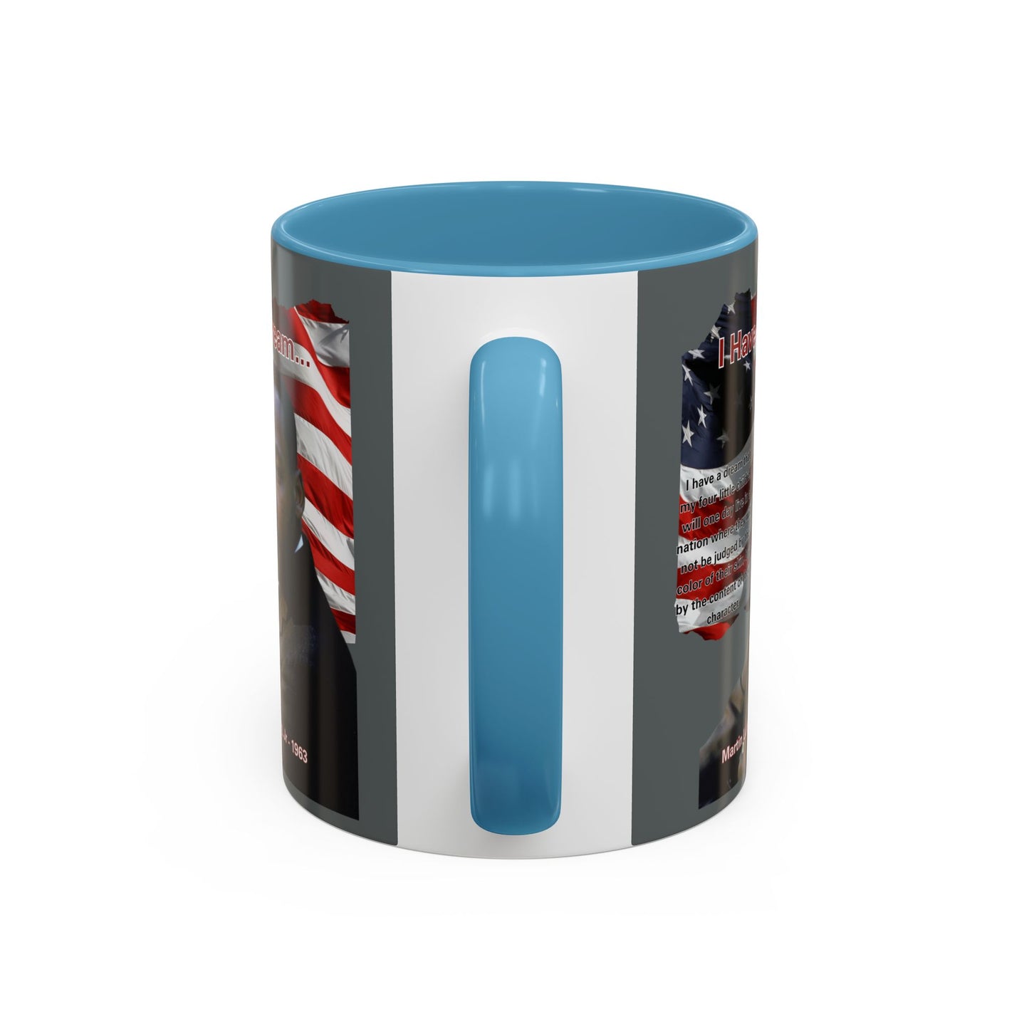 "I Have a Dream" MLKJr Grey Accent Mug by theGreenDragonTavern.shop