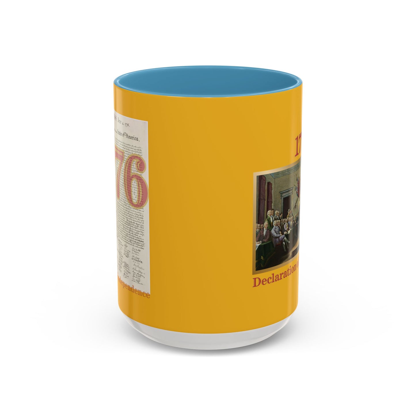 Declaration of Independence Yellow Accent Mug by theGreenDragonTavern.shop