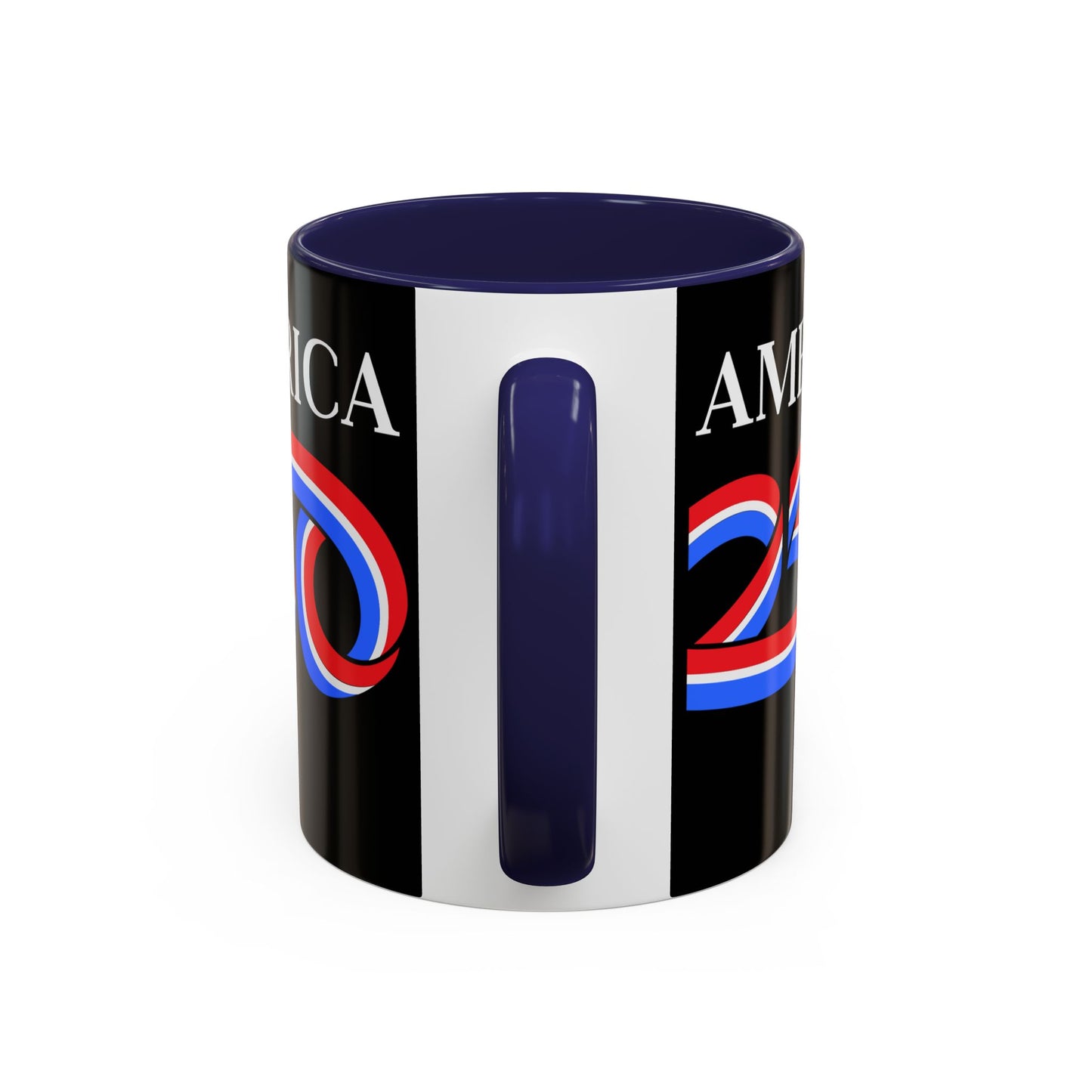 America 250 Black Accent Mug by theGreenDragonTavern.shop