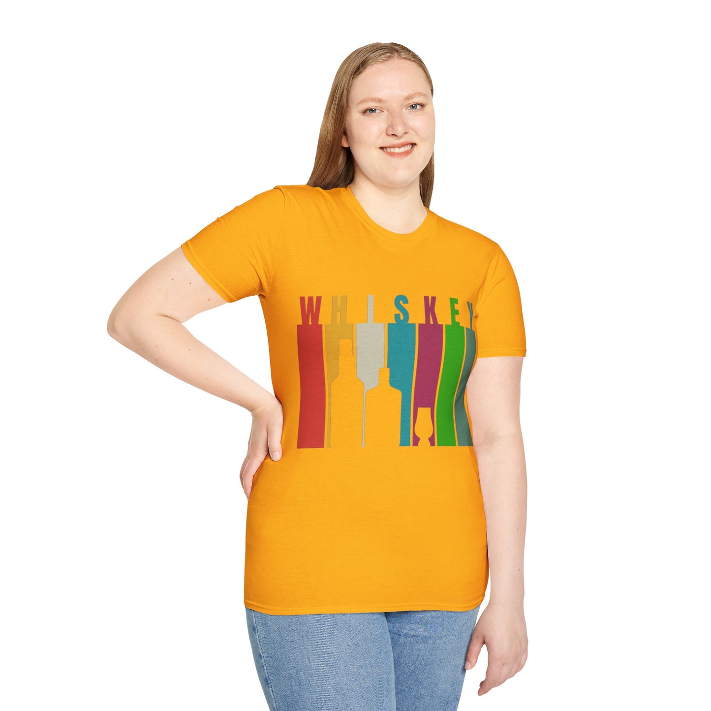 Whiskey spelled with an 'e' Light colors Unisex T-Shirt by theGreenDragonTavern.shop