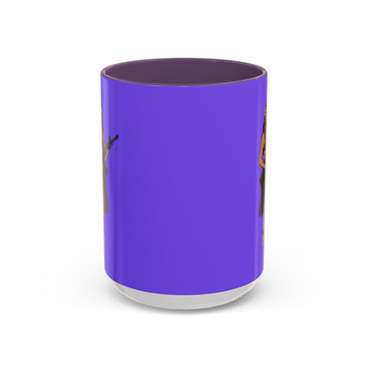 Hula Girl Packin' Heat Light Purple Accent Mug by theGreenDragonTavern.shop