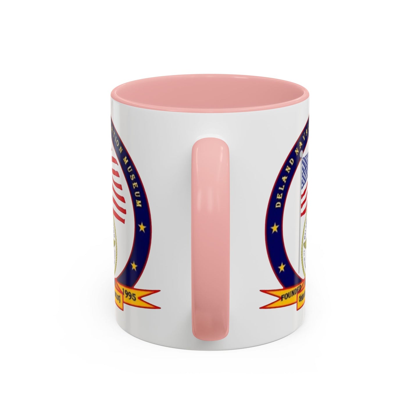 DeLand Naval Air Station Museum White Accent Mug by theGreenDragonTavern.shop