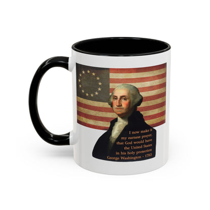 Washington's Earnest Prayer White Accent Mug by theGreenDragonTavern.shop