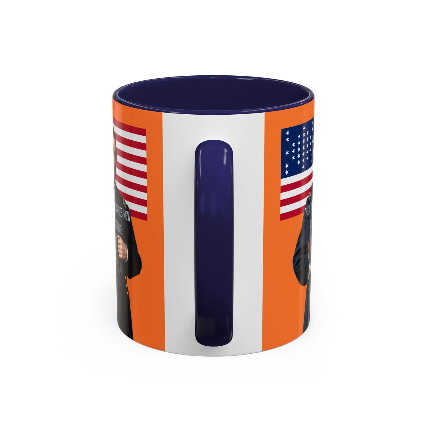 "Traitors and Patriots" Ulysses Grant Orange Accent Mug by theGreenDragonTavern.shop