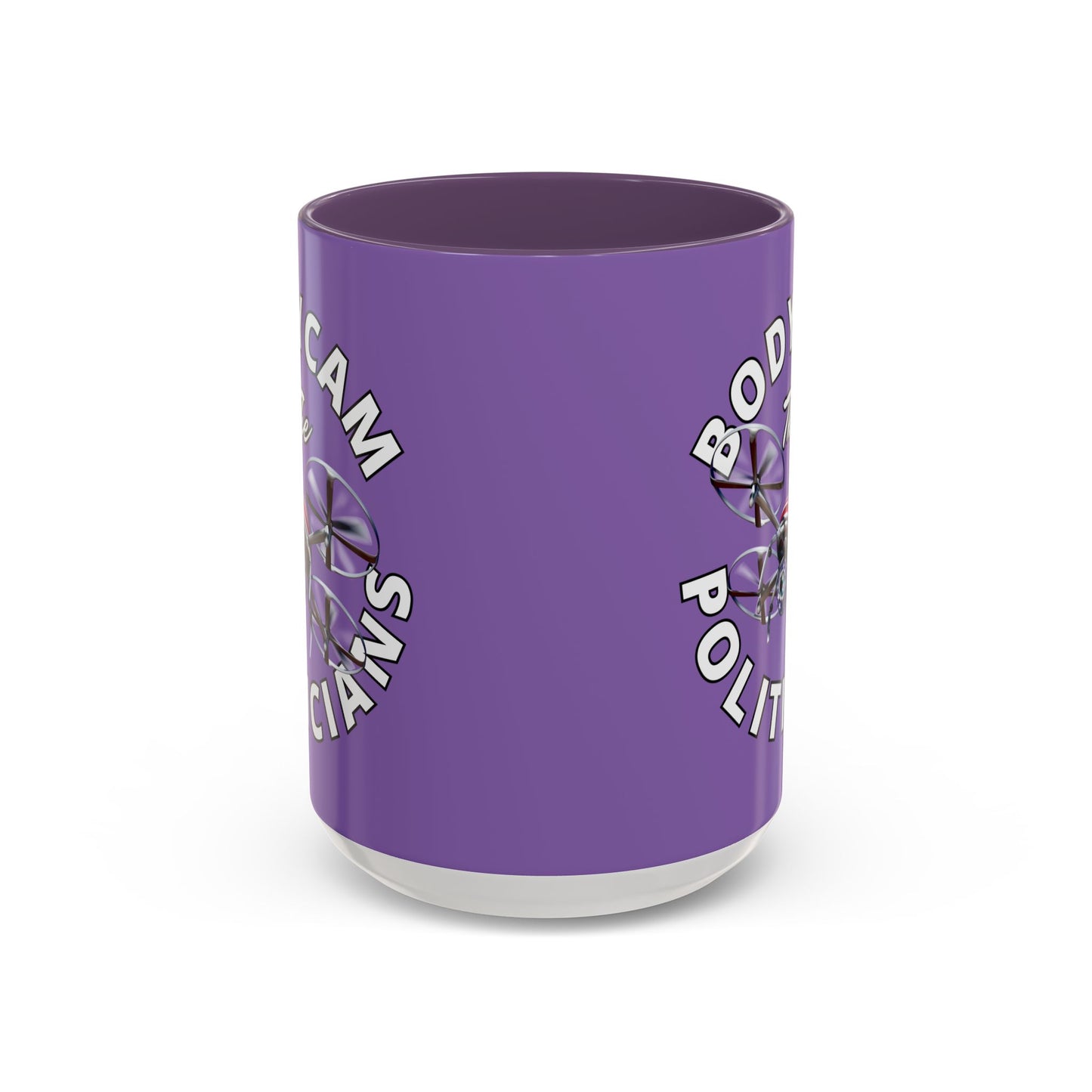 Bodycam the Politicians Drone Light Purple Accent Mug by theGreenDragonTavern.shop
