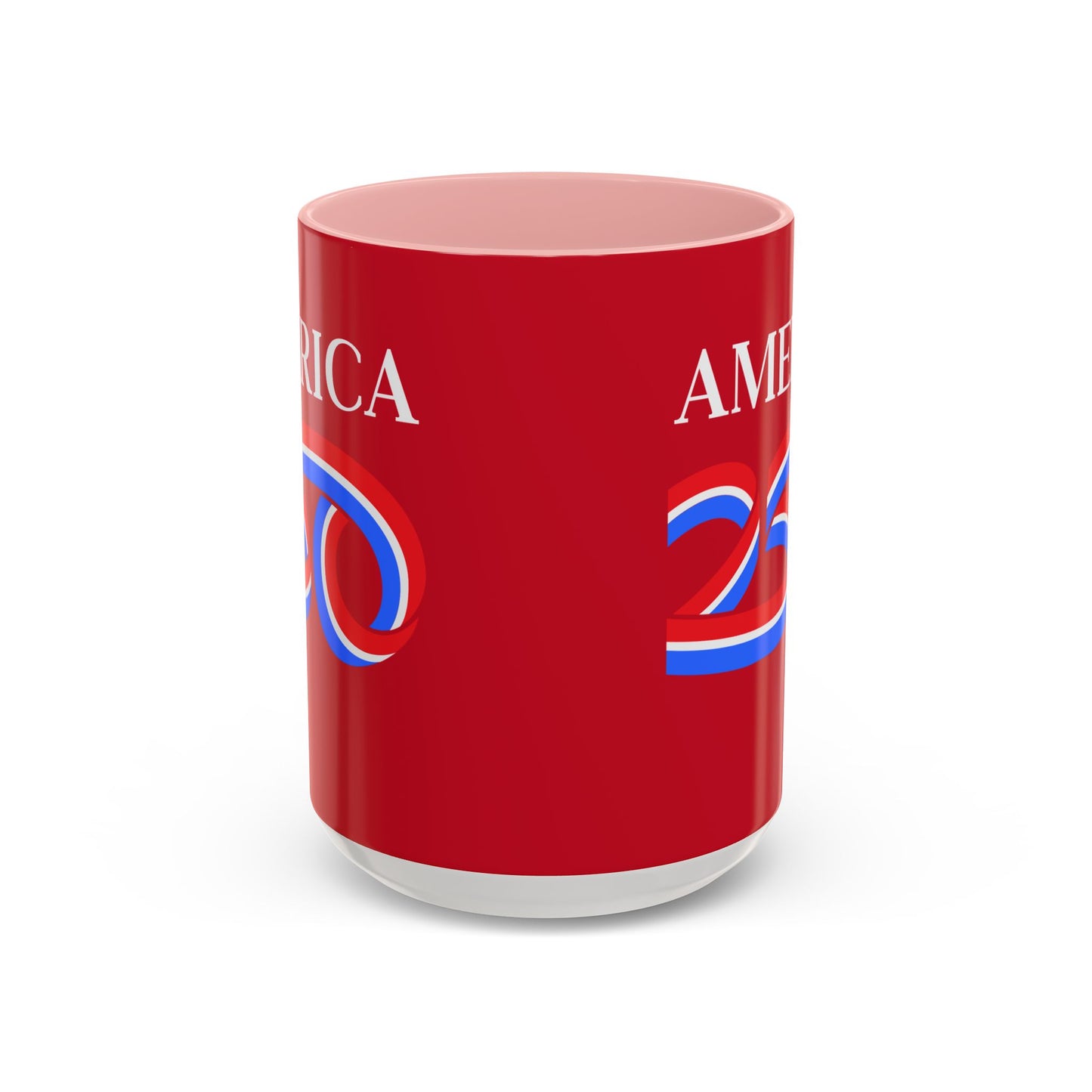 America 250 Red Accent Mug by theGreenDragonTavern.shop