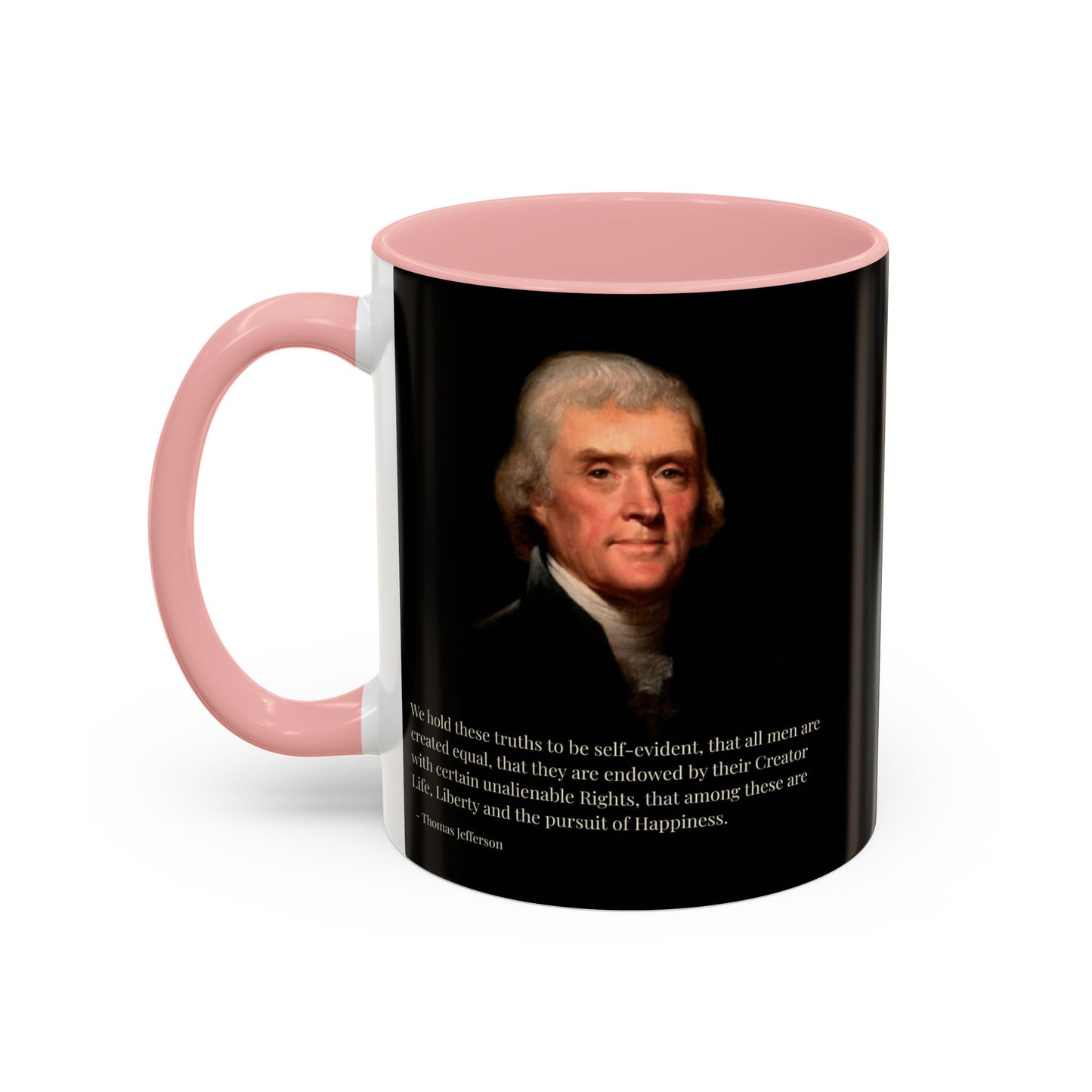 We hold these truths to be self-evident Black Accent Mug by theGreenDragonTavern.shop