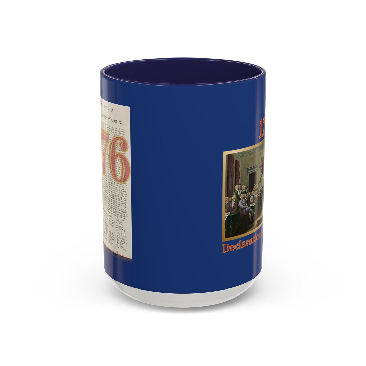 Declaration of Independence Dark Blue Accent Mug by theGreenDragonTavern.shop