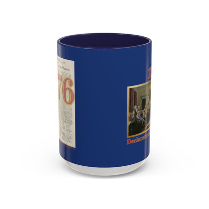 Declaration of Independence Dark Blue Accent Mug by theGreenDragonTavern.shop